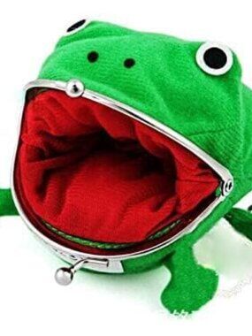 Cosplay Anime Frog Coin Purse Cute Pouch Wallet Small Money Bag Plush Purse for